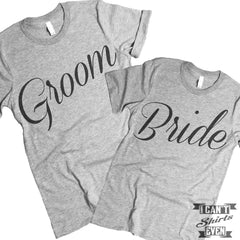 Bride Groom Shirts. Tee. Unisex.