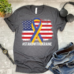 Ukraine Shirt. Stand with Ukraine. USA Support.