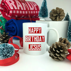 Happy Birthday Jesus Mug. Custom Mug.