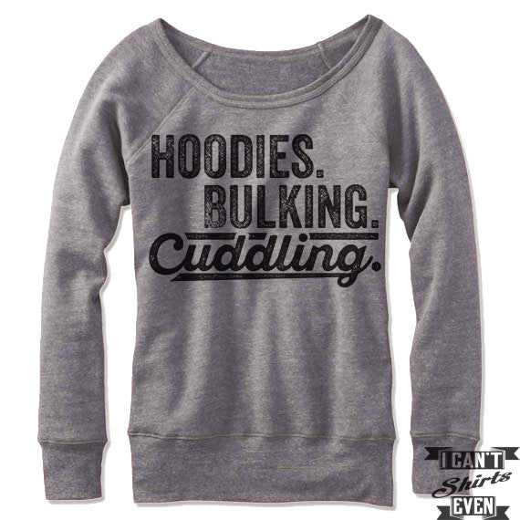 Hoodies Bulking Cuddling Off Shoulder Sweater