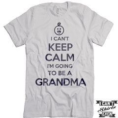 Grangma Tee. I Can't Keep Calm I'm Going To Be A Grandma Unisex T shirt. Grandmother Shirt.