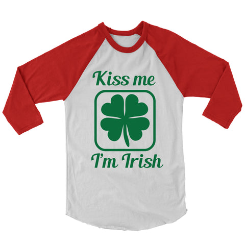 Kiss Me I'm Irish Baseball Shirt.