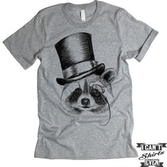 Raccoon Shirt. Unisex Tshirt. Funny Raccoon Tee. Raccoon Wearing A Head.