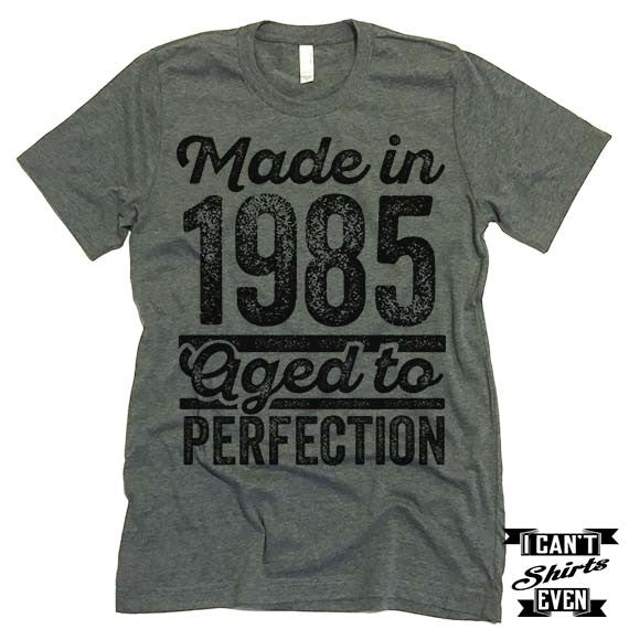 Made In Year Aged To Perfection T shirt. Birthday Tee.