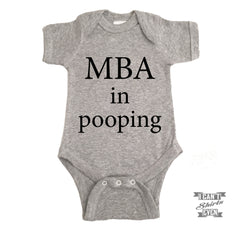 MBA In Pooping Baby Bodysuit