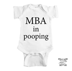 MBA In Pooping Baby Bodysuit