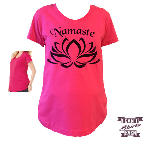 Namaste Maternity Shirt. Yoga Maternity Shirt. Yoga Mama.Pregnancy Tee. Pregnancy Shirt. Prego.  T-shirt.