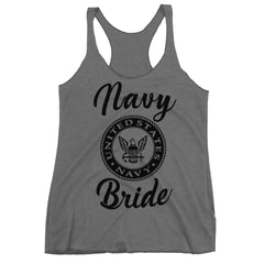 Navy Bride Racerback Tank Top.