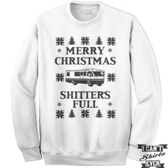 Merry Christmas Fleece Sweatshirt. Merry Christmas Shitter's Full Sweatshirt. Unisex