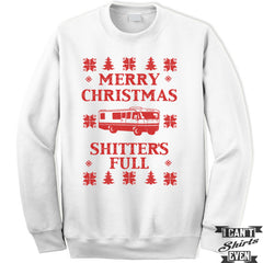 Merry Christmas Shitter's Full Sweatshirt. Christmas Vacation Shirt. Unisex Jumper. Fleece sweatshirt.