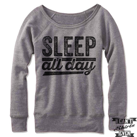 Sleep All Day Off-The-Shoulder Sweater