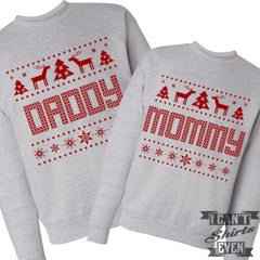 Mommy Daddy Ugly Christmas Sweaters