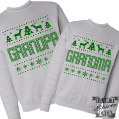 Grandpa Grandma Ugly Sweaters.