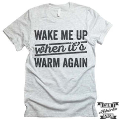 Wake Me Up When it's Warm Again T shirt.