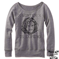 Winter Is Coming Off The Shoulder Shirt. Game Of Thrones Wideneck. Winterfell.