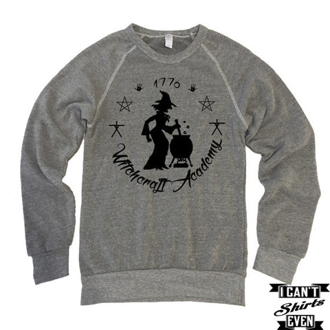 Unisex Halloween Eco-Fleece Sweatshirt. Witchcraft Academy.